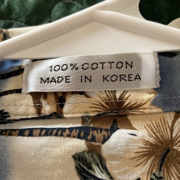 Pierre Cardin Hawaiian short sleeve button down shirt XL 100% cotton fun - Picture 3 of 6